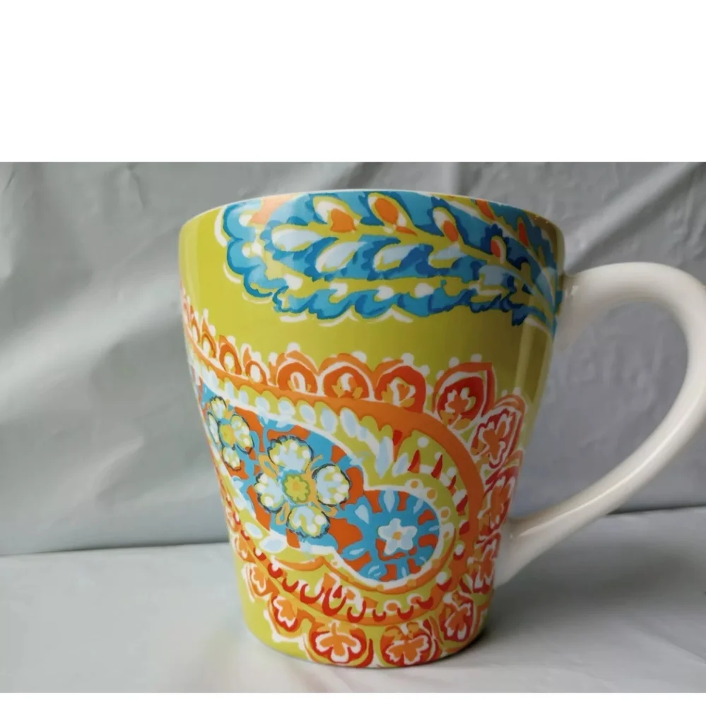 Pier 1 Imports Paisley Coffee/Tea Mug/Cup 12ounces